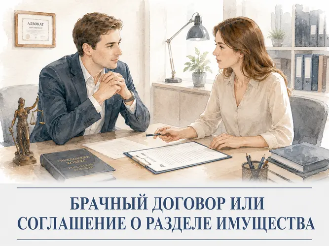 Супруги на консультации у адвоката выбирают между брачным договором и соглашением о разделе имущества