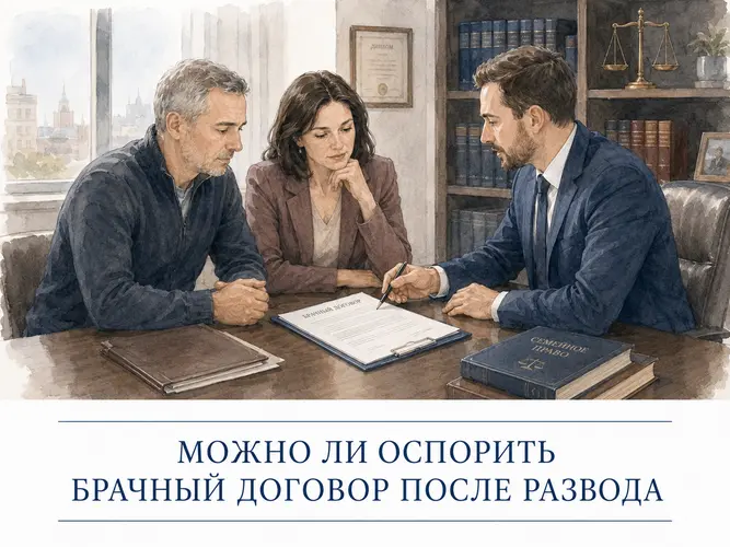 Супруги консультируются с адвокатом по вопросу оспаривания брачного договора после развода