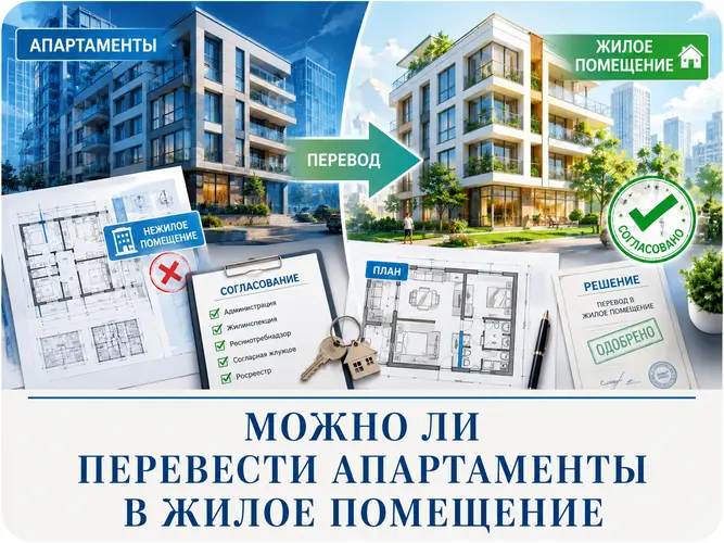 Перевод апартаментов из нежилого в жилое помещение
