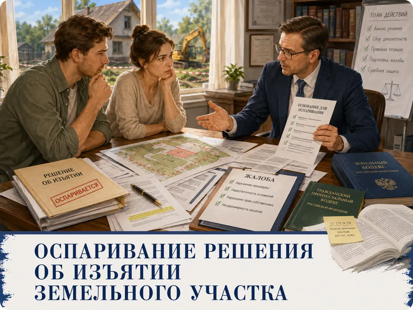 Адвокат разъясняет порядок оспаривания решения об изъятии земельного участка